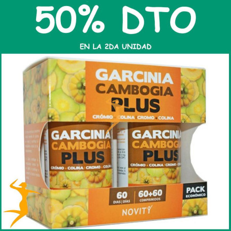 GARCINIA CAMBOGIA PLUS 60+60 COMPRIMIDOS NOVITY OFERTA 2 UD