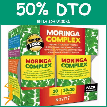 MORINGA COMPLEX 30+30 CÁPSULAS NOVITY OFERTA 2 UD