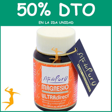 MAGNESIO ULTRADIRECT 60 CÁPSULAS ESTADO PURO - TONGIL OFERTA 2 UD