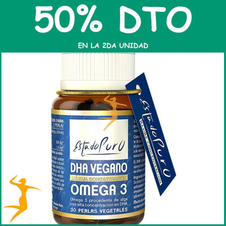 ESTADO PURO DHA VEGANO OMEGA 3 30 PERLAS VEGETALES ESTADO PURO - TONGIL OFERTA 2 UD