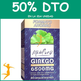 ESTADO PURO GINGKO 6.500 MG 80 CAPS ESTADO PURO - TONGIL OFERTA 2 UD