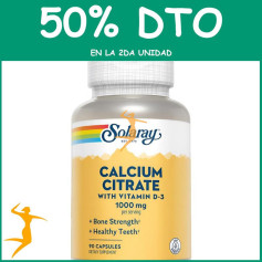 CALCIUM D3 CITRATE 90 CÁPSULAS SOLARAY OFERTA 2 UD