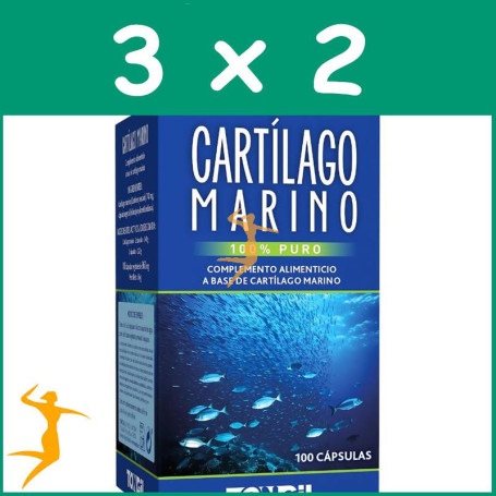 Pack 3x2 CARTÍLAGO MARINO 100 CÁPSULAS VEGETALES TONGIL