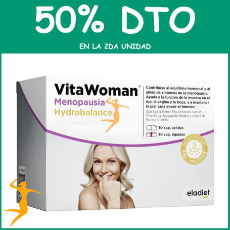 VITAWOMAN MENOPAUSIA HYDRABALANCE 30 CAPSULAS ELADIET OFERTA 2 UD