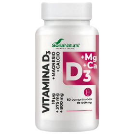 VITAMINA D3+MG LIBERACIÓN SOSTENIDA 60 COMPRIMIDOS SORIA NATURAL