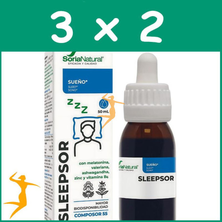 Pack 3x2 COMPOSOR 55 SLEEPSOR 50ML SORIA NATURAL