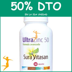 ULTRA ZINC 50 30 CÁPSULAS SURA VITASAN OFERTA 2 UD