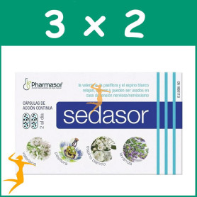 Pack 3x2 SEDASOR ACCIÓN CONTINUA 30 CÁPSULAS SORIA NATURAL