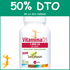 VITAMINA D3 1.000UI 120 PERLAS SURA VITASAN OFERTA 2 UD