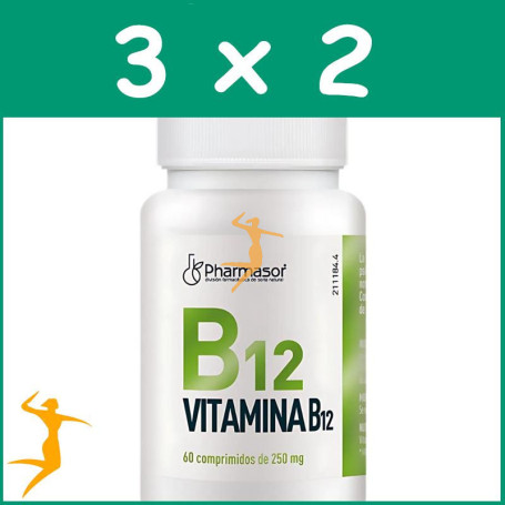 Pack 3x2 VITAMINA B12 60 COMPRIMIDOS SORIA NATURAL