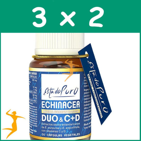 Pack 3x2 ECHINACEA DUO 30 CAPSULAS ESTADO PURO