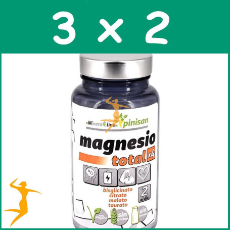 Pack 3x2 MAGNESIO TOTAL 50 COMPRIMIDOS PINISAN