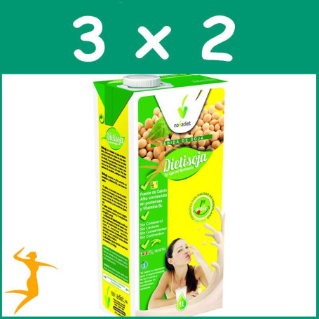 PACK 3x2 BEBIDA DE SOJA ECO 1Lt. NOVA DIET