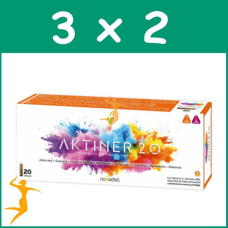 PACK 3x2 AKTINER 2.0 20 VIALES NOVA DIET