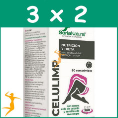 Pack 3x2 CELULIMP 60 COMPRIMIDOS SORIA NATURAL