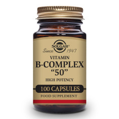 VITAMINA B-COMPLEX CON VIT C 100 CÁPSULAS SOLGAR