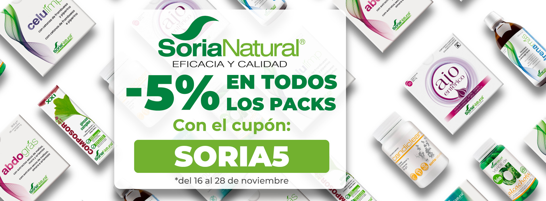 PACKS SORIANATURAL 3X2 - SORIA5 - del 16 al 28 de noviembre